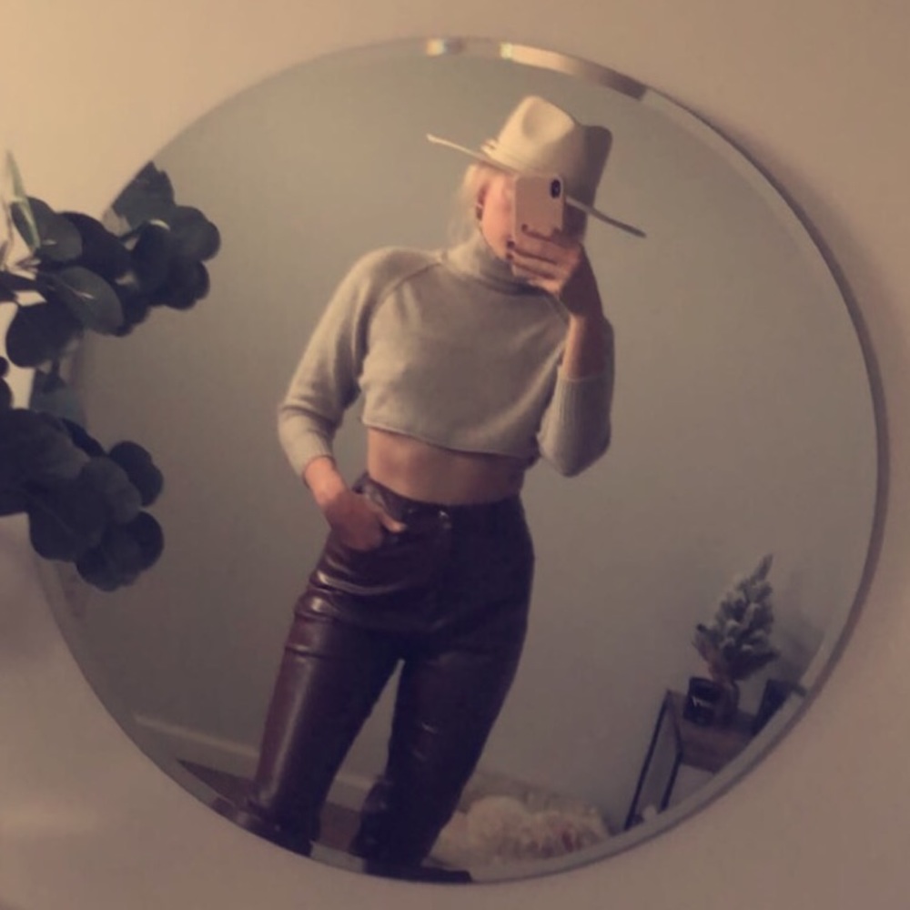 BROWN LEATHER PANTS